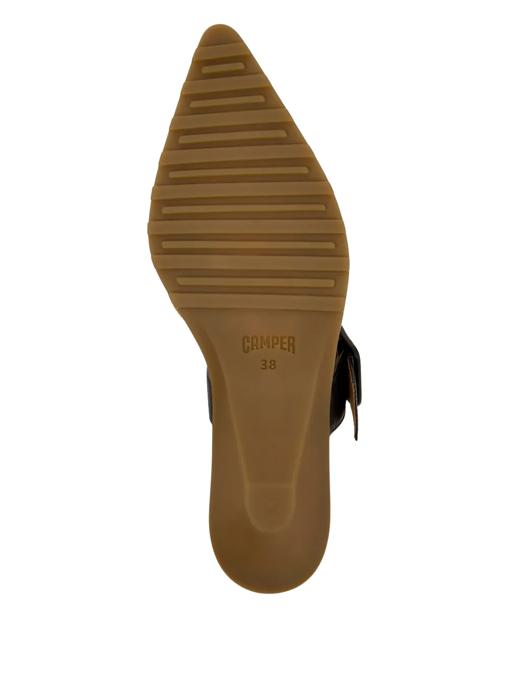 Camper Anita muiltjes met gespdetail Bruin