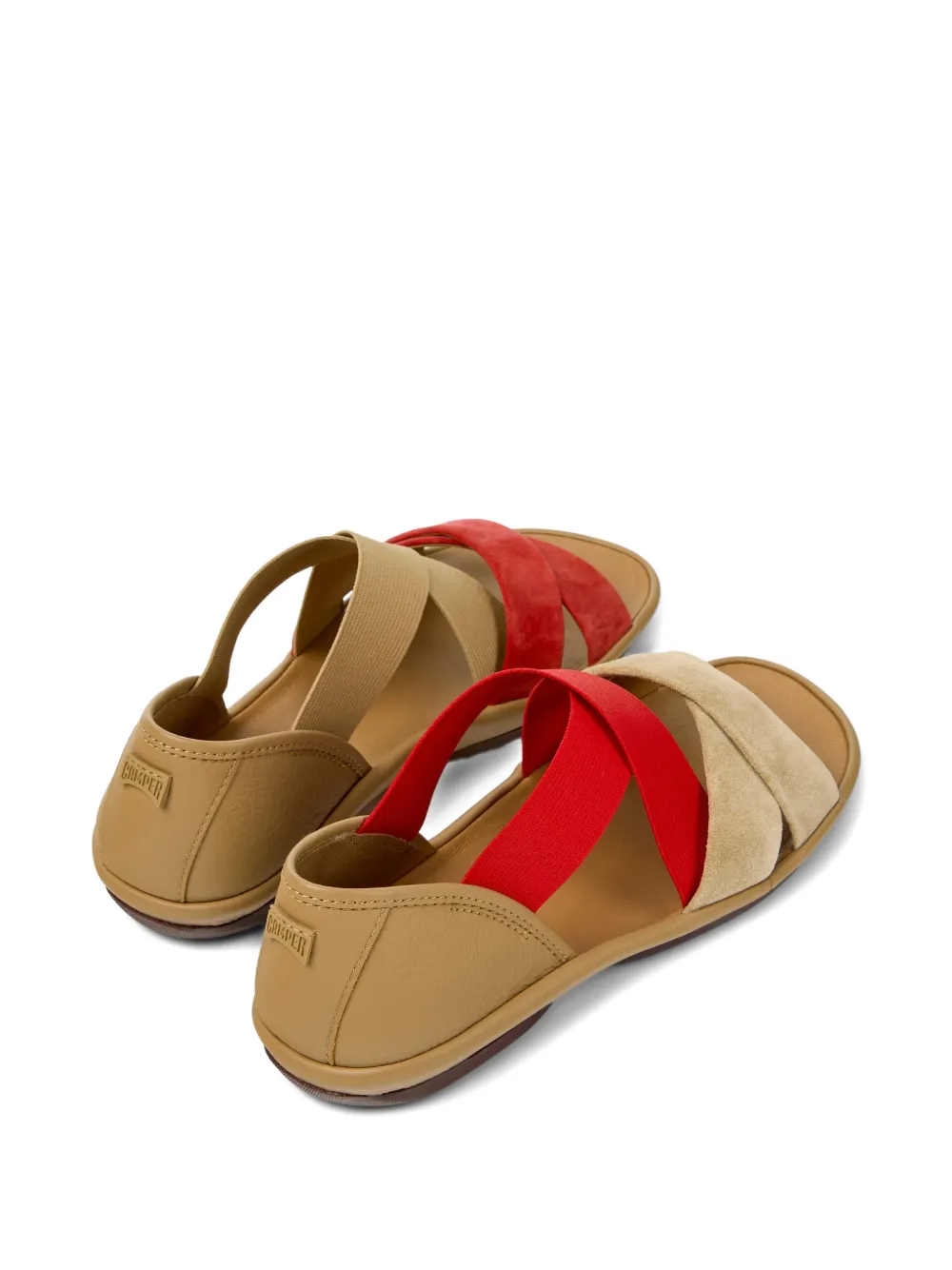 Camper Twins sandalen met gekruiste bandjes Beige