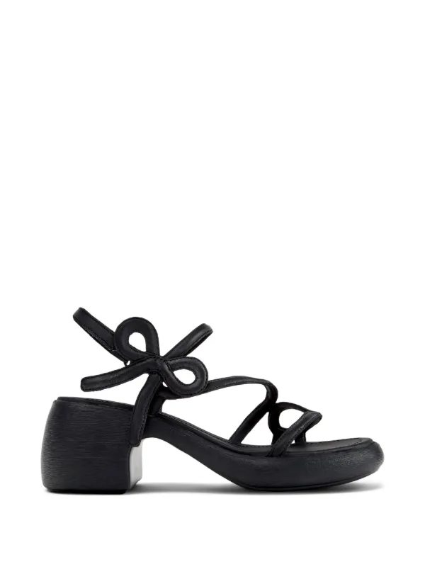 Camper Thelma Twins bow-detail Leather Sandals | Black | FARFETCH CA