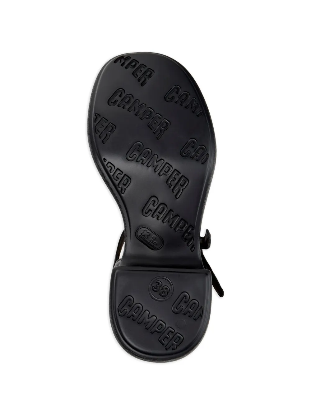 Camper Thelma Twins leren sandalen met strikdetail Zwart