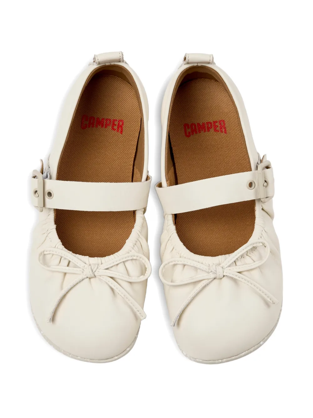 Camper Wabi ballerina's met gesp Wit
