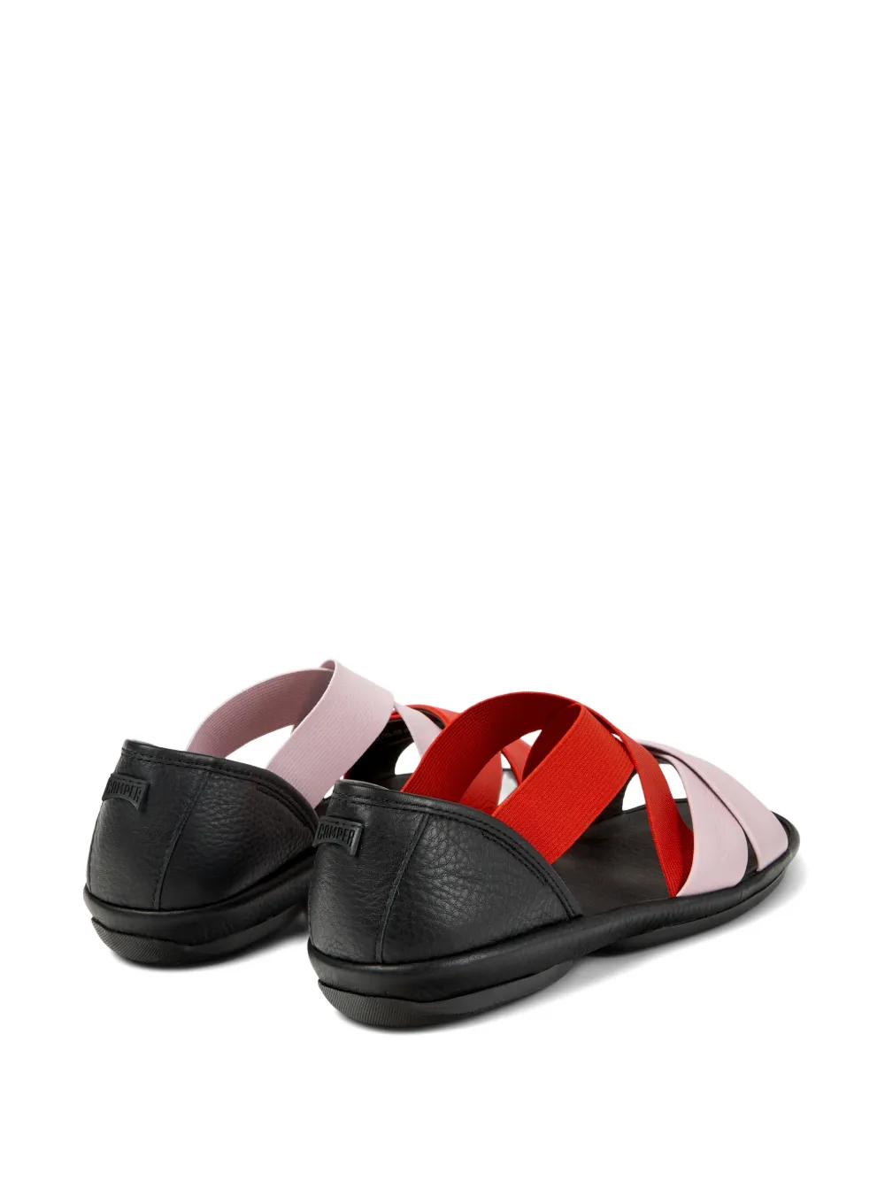 Camper Twins leren sandalen Zwart