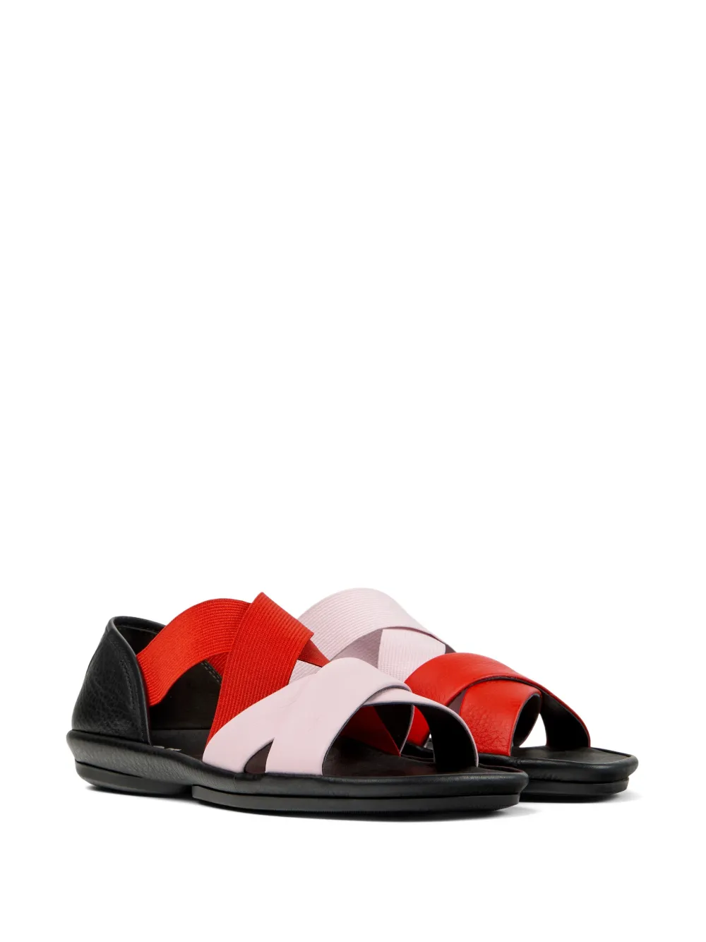 Camper Twins leren sandalen Zwart