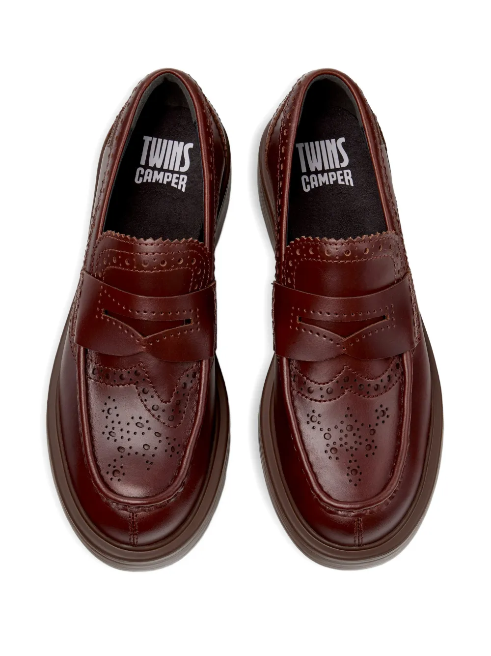 Camper Twins Dean soepele loafers Bruin