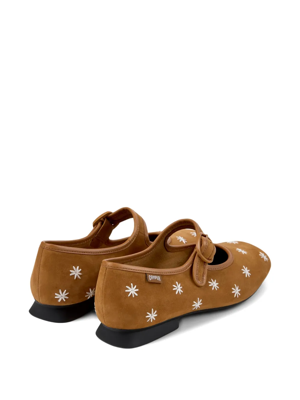 Camper Casi Myra floral-detail ballet flats Bruin