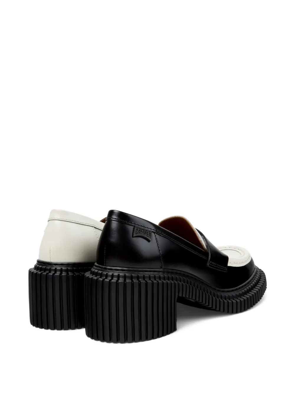 Camper London Twin loafers met plateauzool Zwart