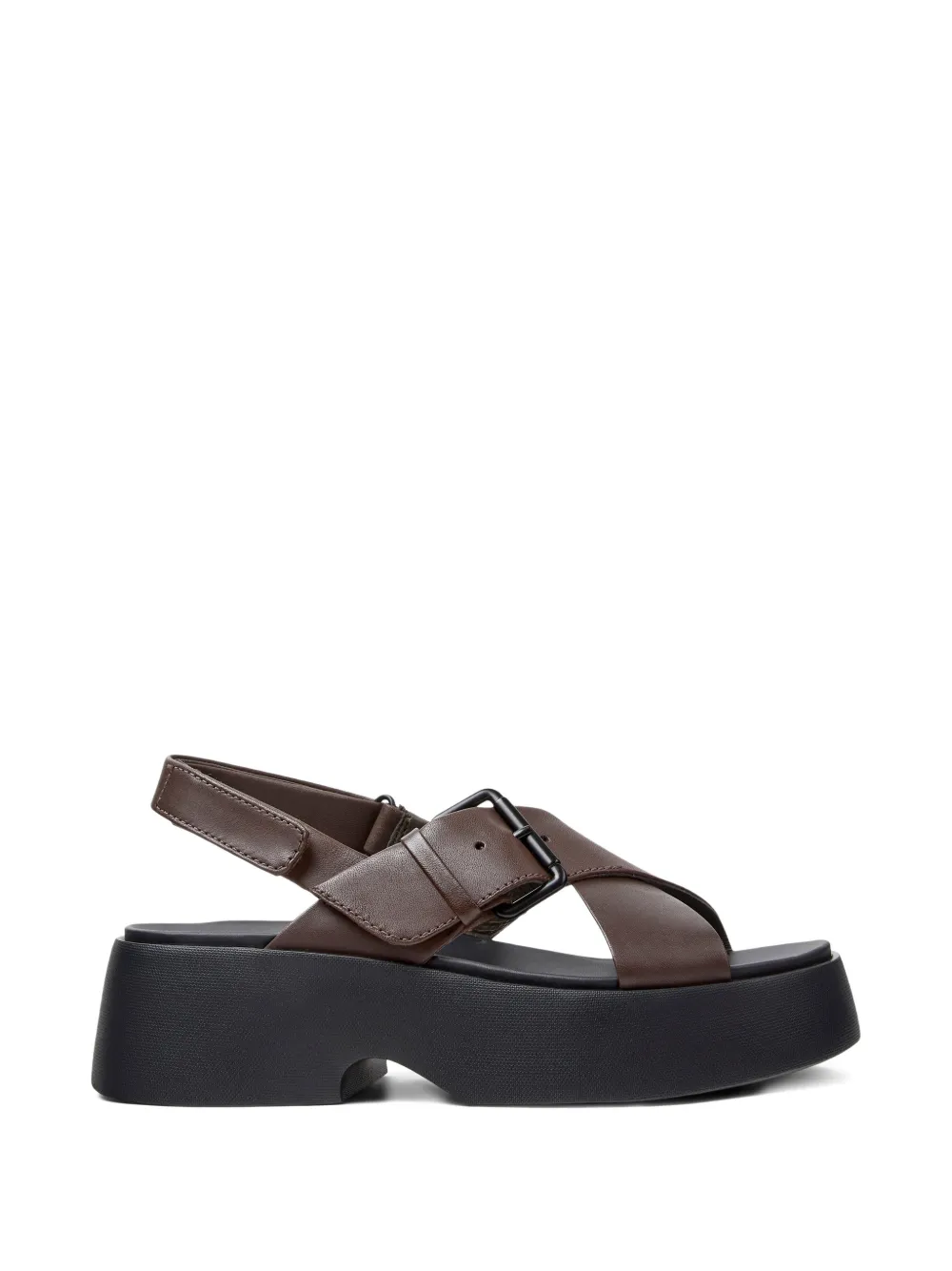 Camper Tasha buckled leather sandals Bruin