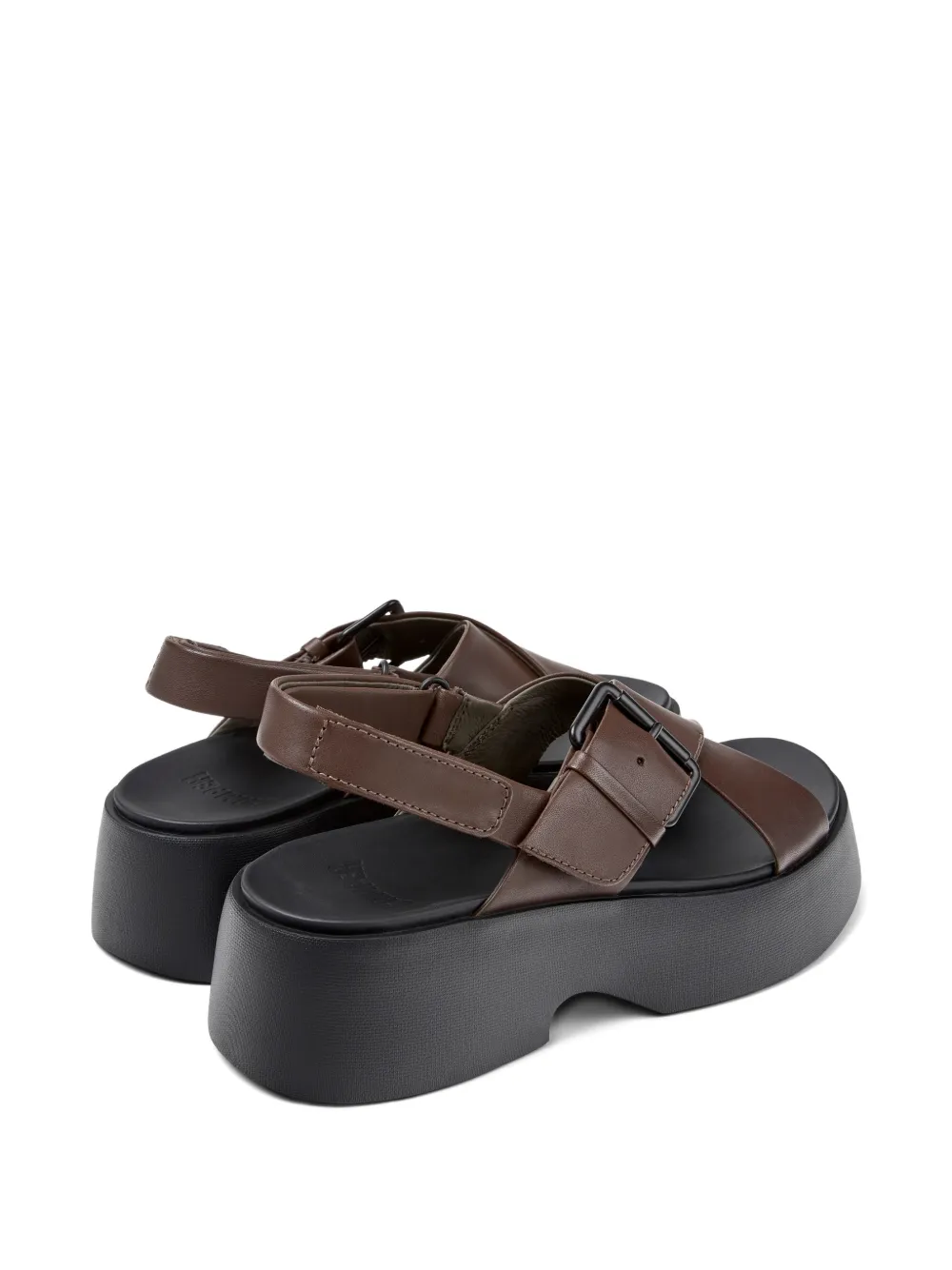 Camper Tasha buckled leather sandals Bruin
