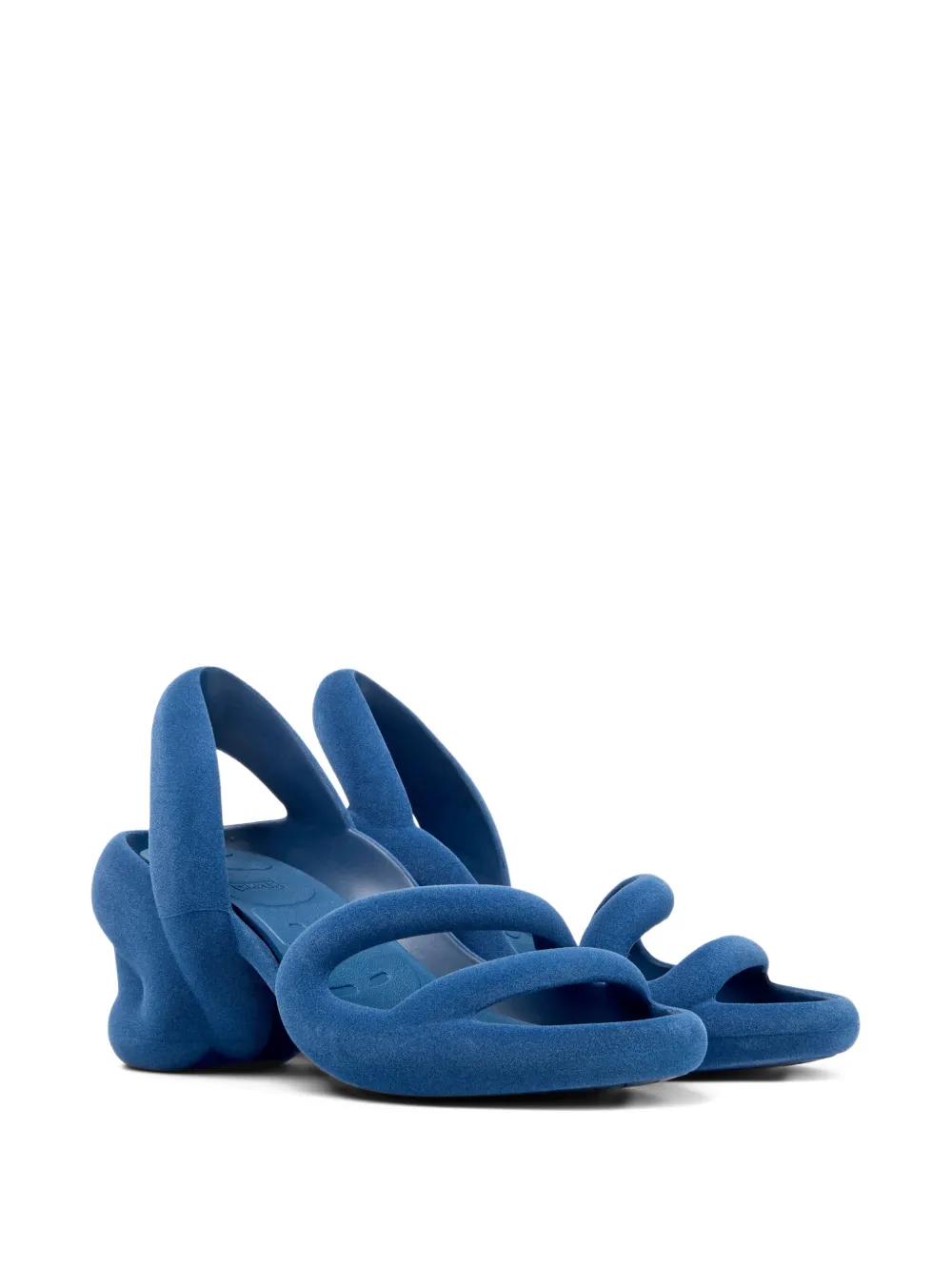 Camper Kobarah sandalen met open neus en hak Blauw