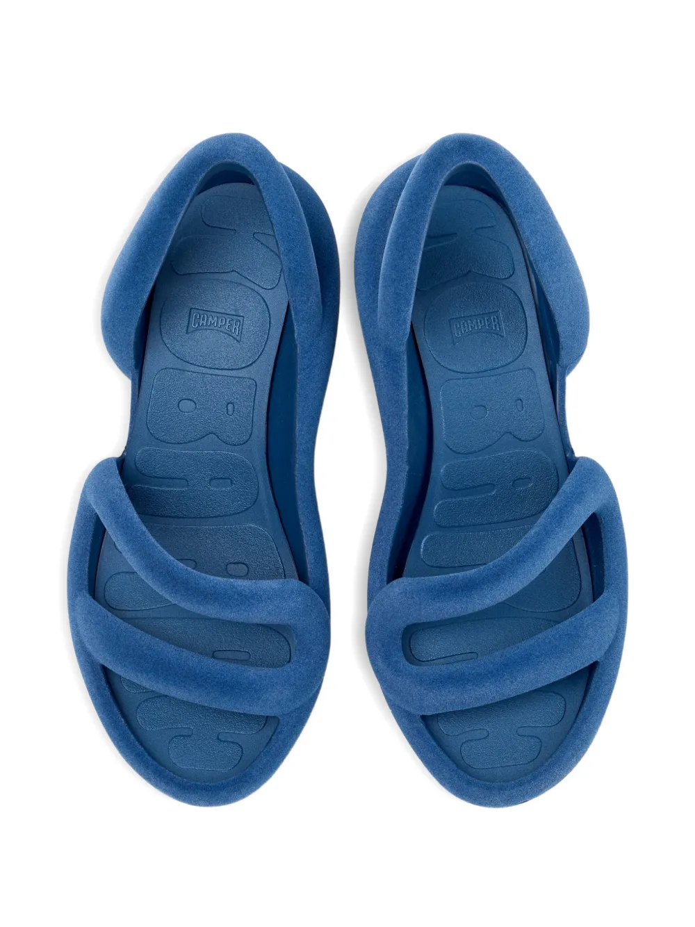 Camper Kobarah sandalen met open neus en hak Blauw