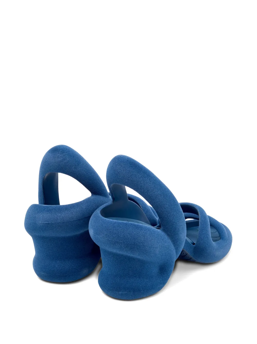Camper Kobarah sandalen met open neus en hak Blauw