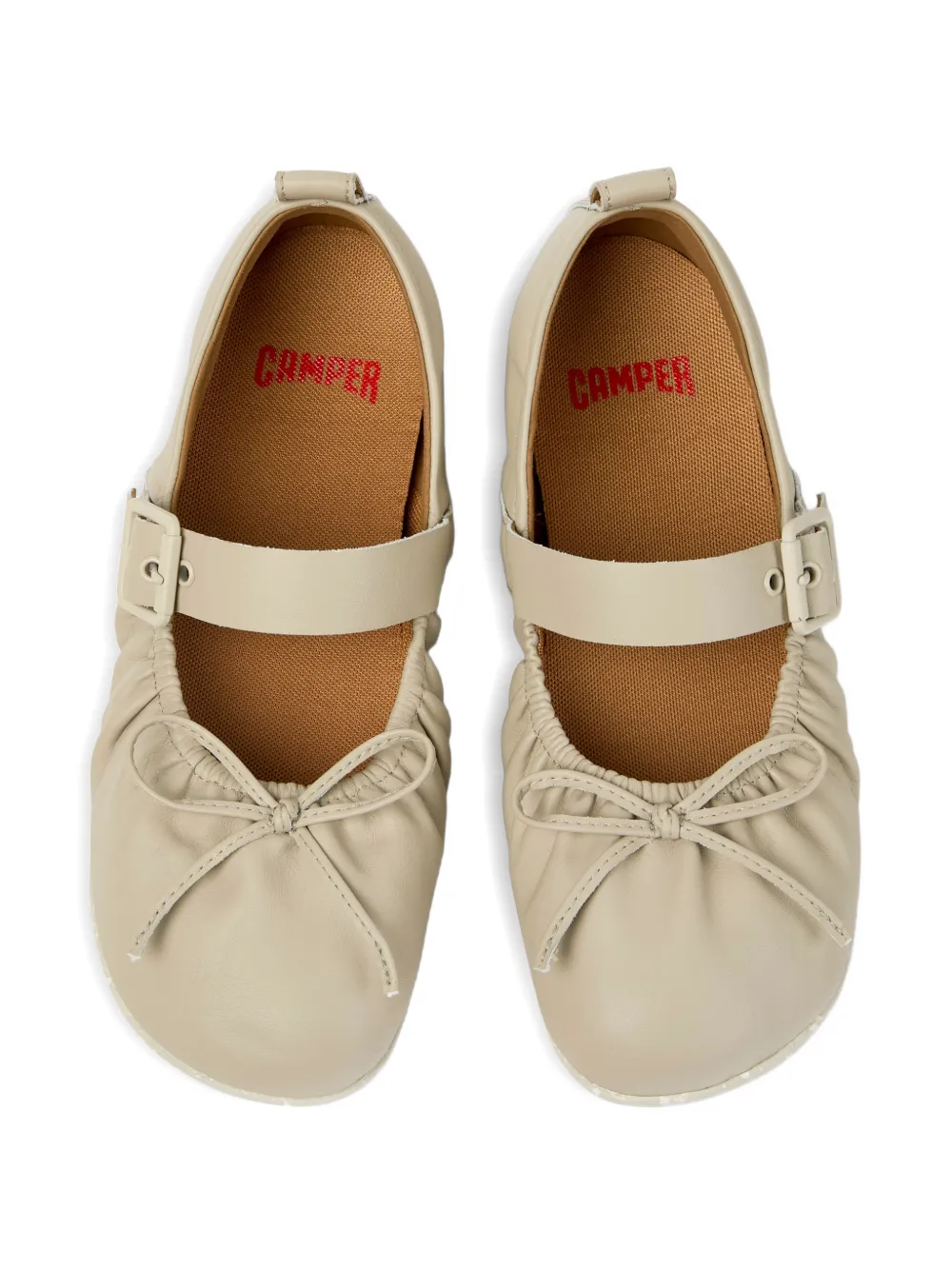 Camper Wabi ballerina's met strik Beige