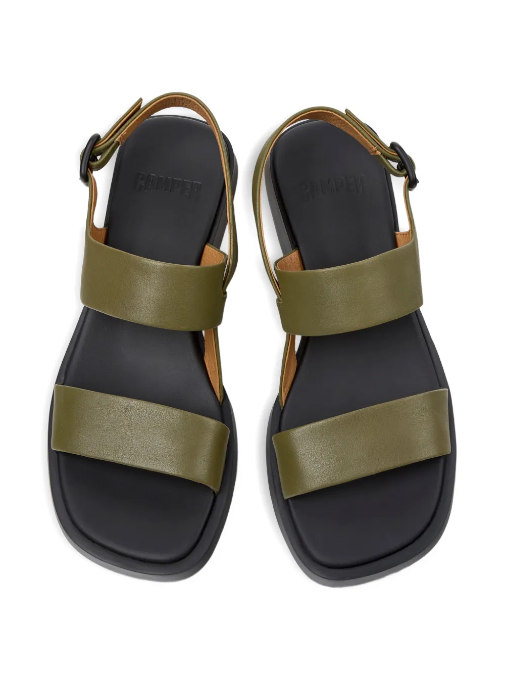 Camper Dana leren sandalen Groen