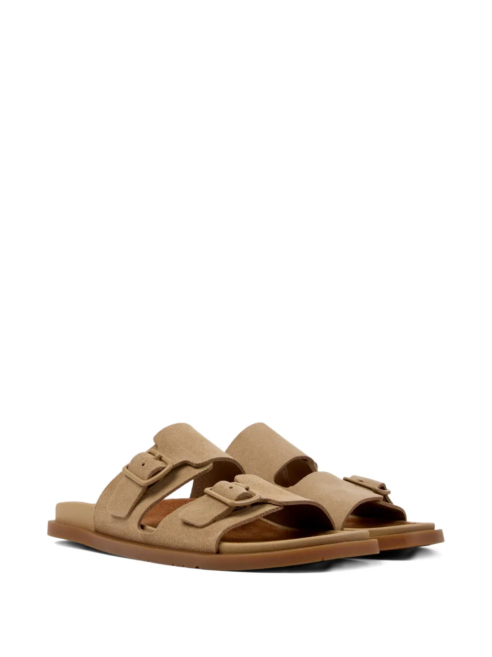 Camper Cocoa leren sandalen met gesp Bruin