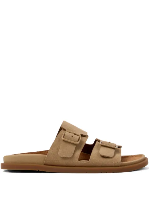 Camper buckle cocoa leather sandals