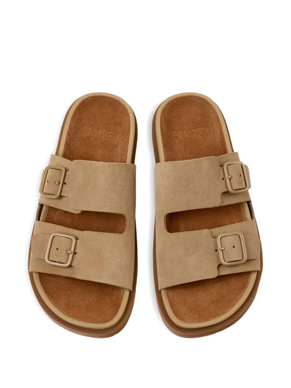 Camper Cocoa leren sandalen met gesp Bruin