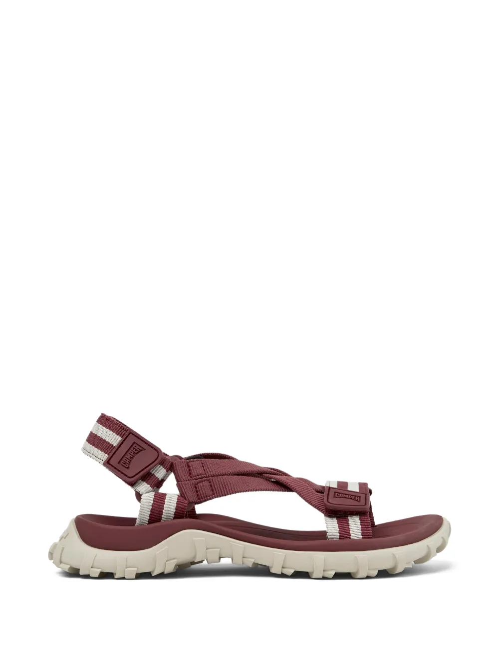 Camper Drift Trail gestreepte sandalen Rood