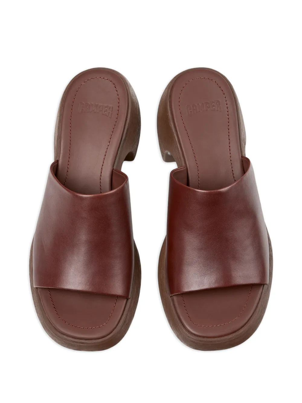 Camper Thelma leren sandalen Bruin