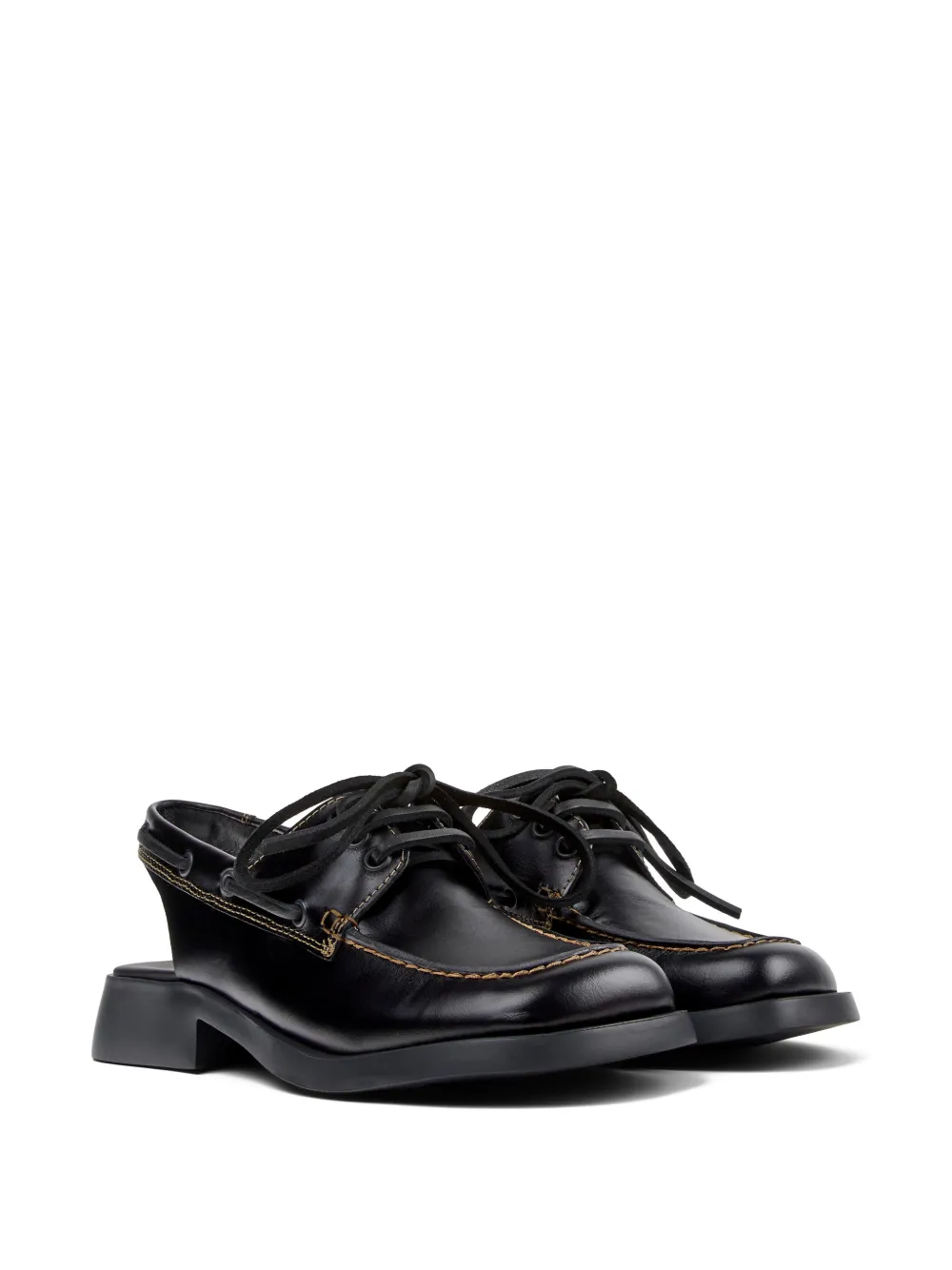 Dana Lace-Up Leather Mules