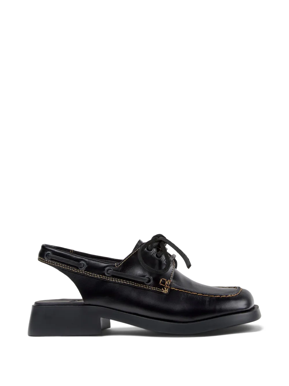 Camper Dana lace-up leather mules - Nero