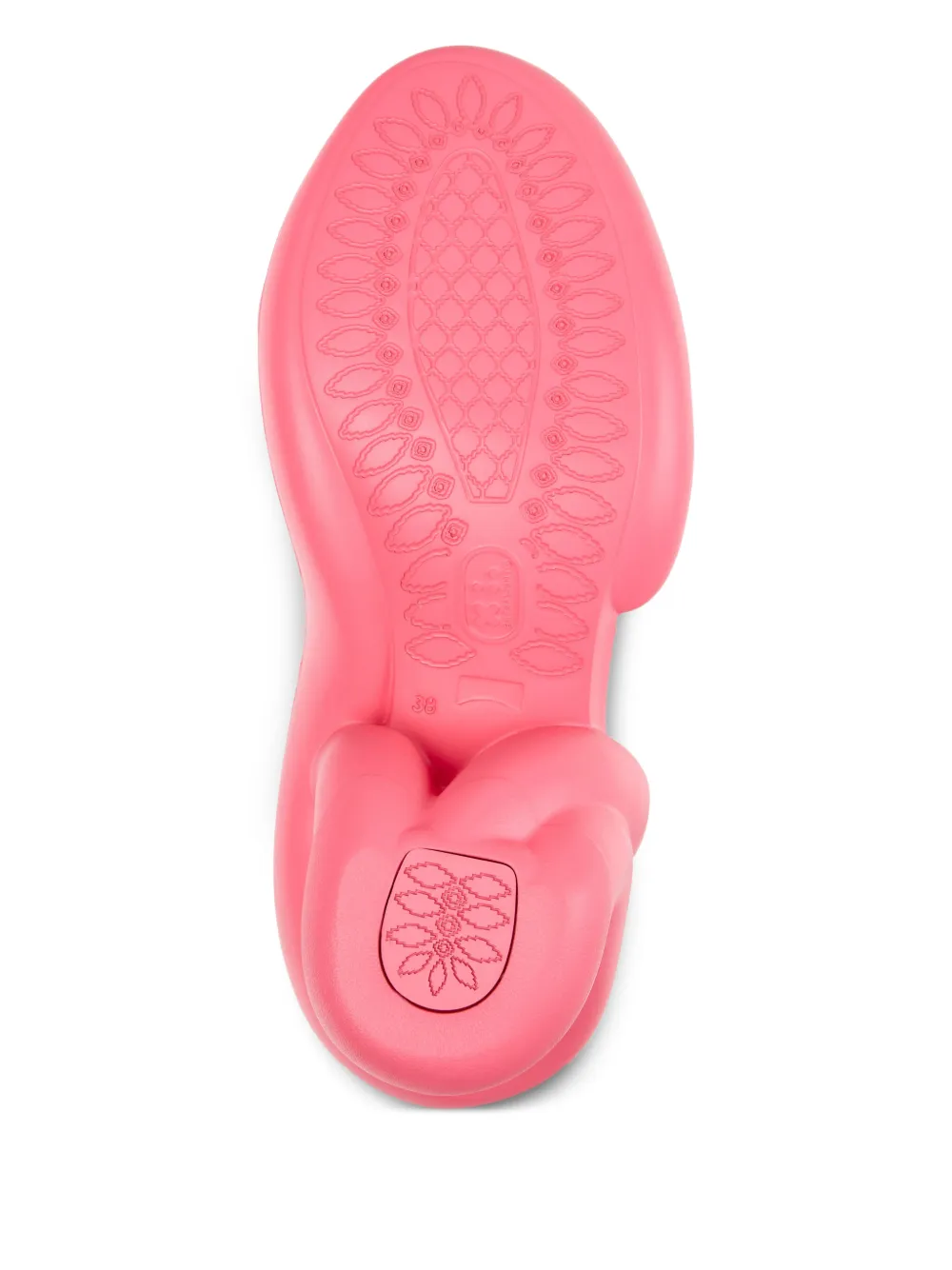 Camper Kobarah sandalen met open neus en hak Roze