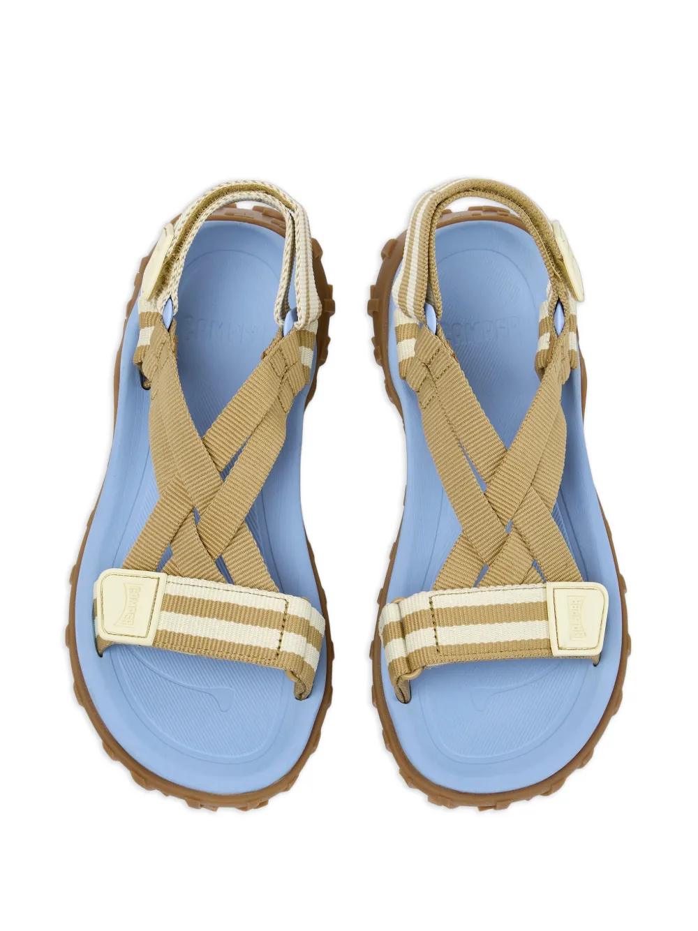 Camper Drift Trail gestreepte sandalen Beige