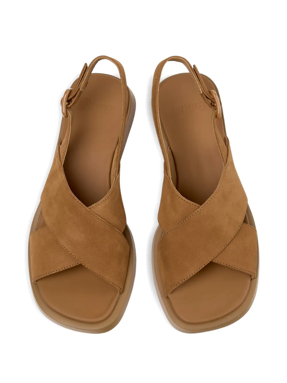 Camper Dana sandalen met gekruiste bandjes Bruin