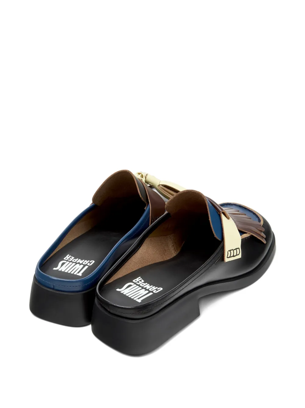 Camper Twins tassel-detail mules Zwart