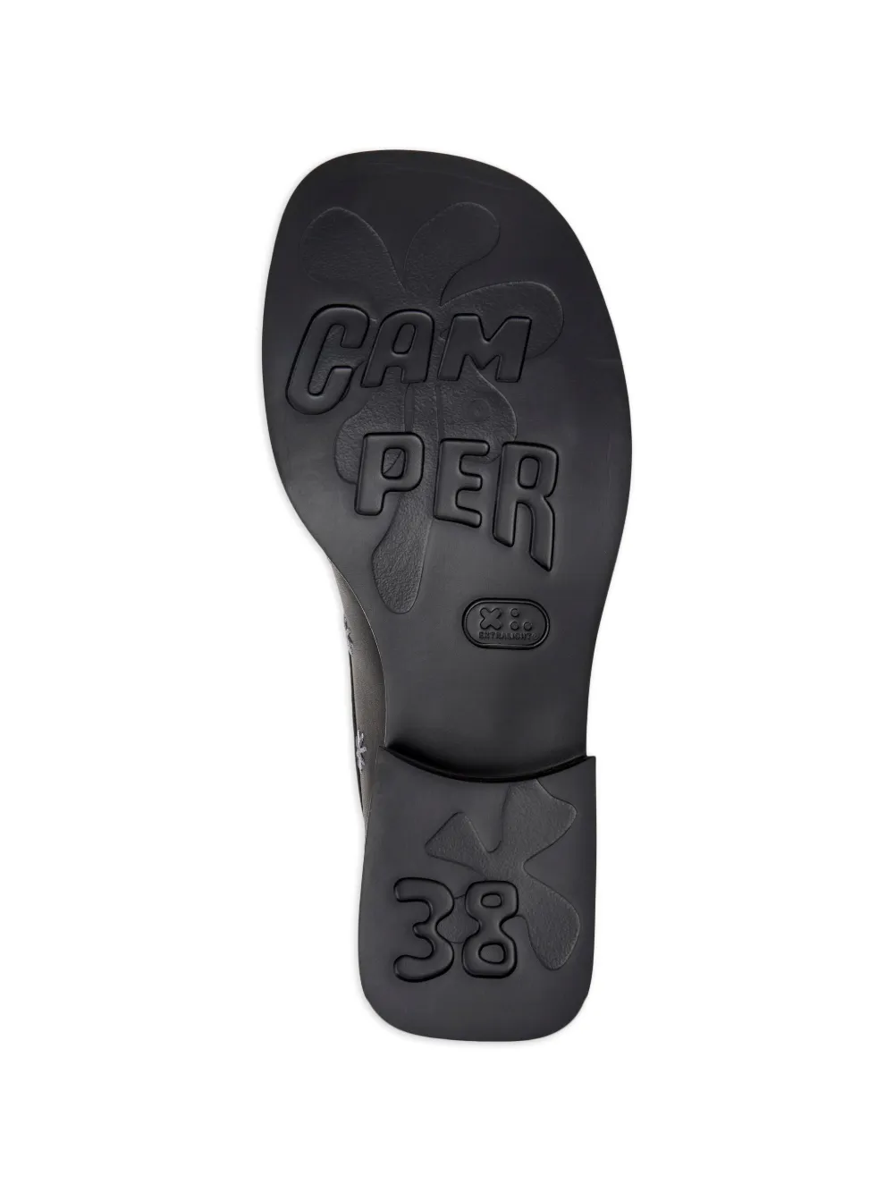 Camper Donna loafers met geborduurde bloemen Zwart