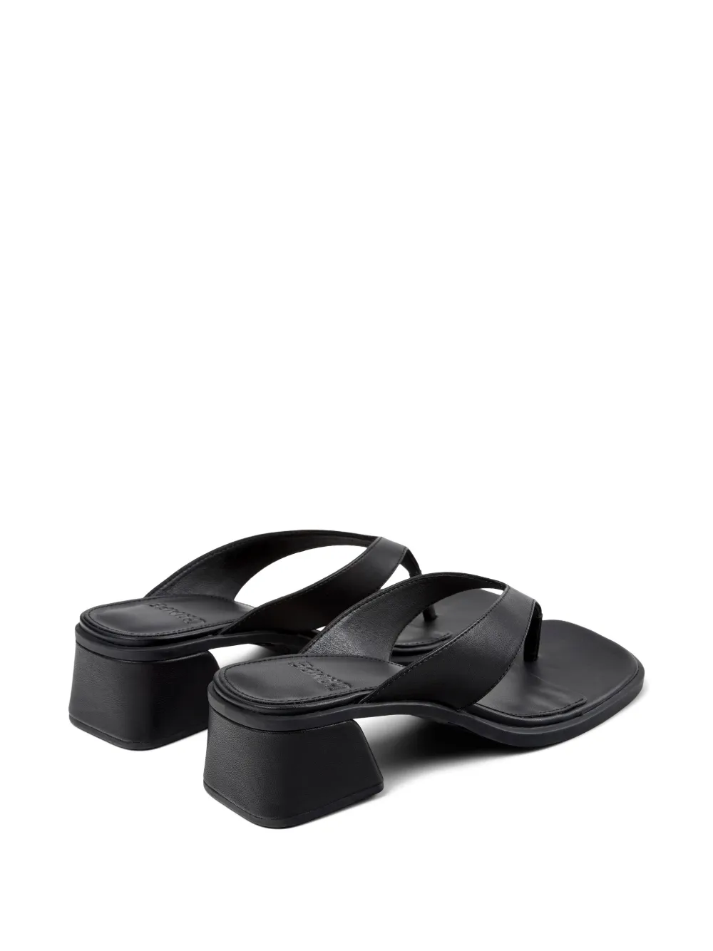 Camper Kora leren sandalen Zwart