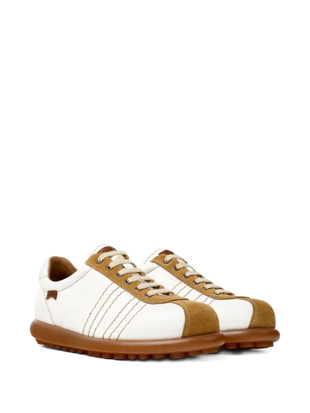 Camper Pelotas Ariel su&egrave;de sneakers met vlakken - Wit