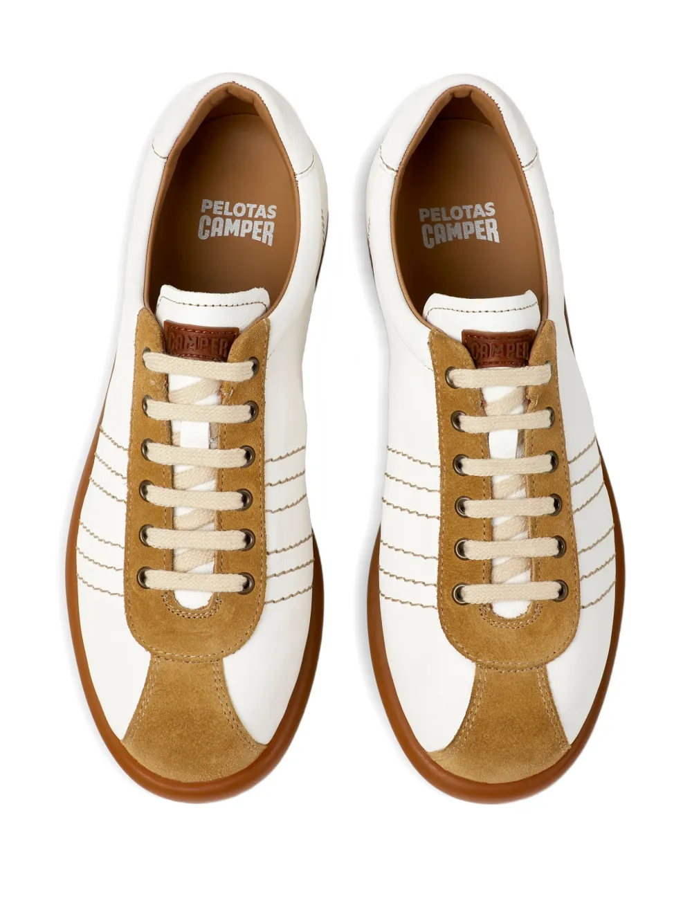 Camper suede panelled pelotas ariel trainers Wit