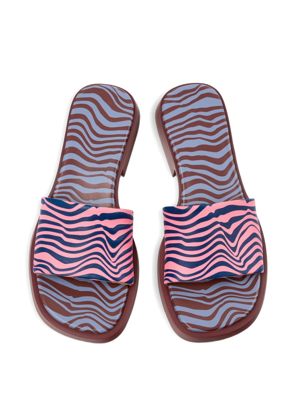 Camper Dana sandalen met zebraprint Roze