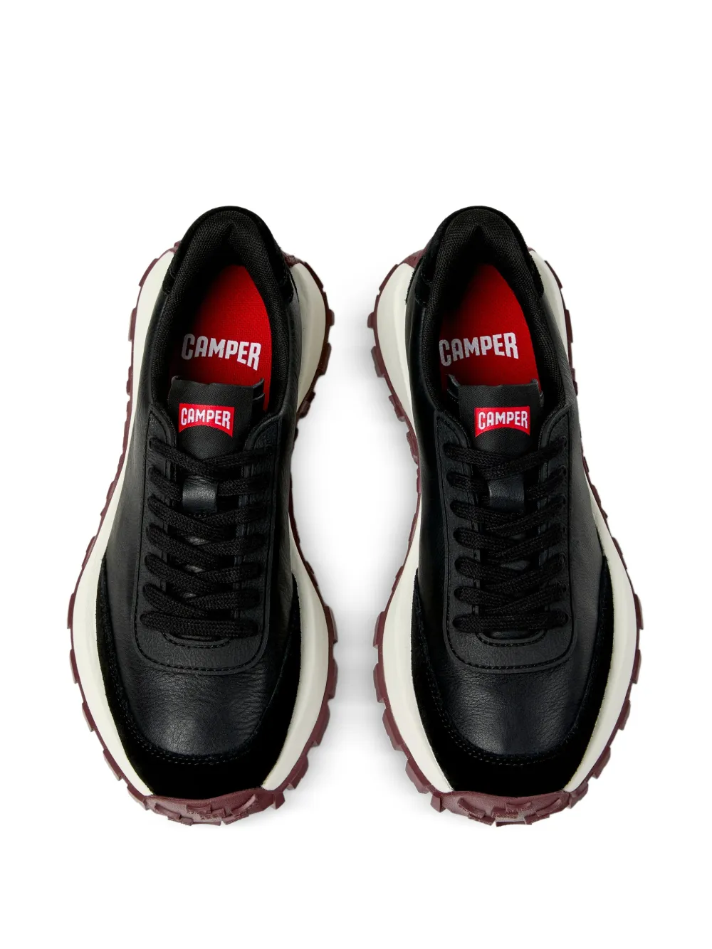 Camper Drift Trail leren sneakers Zwart