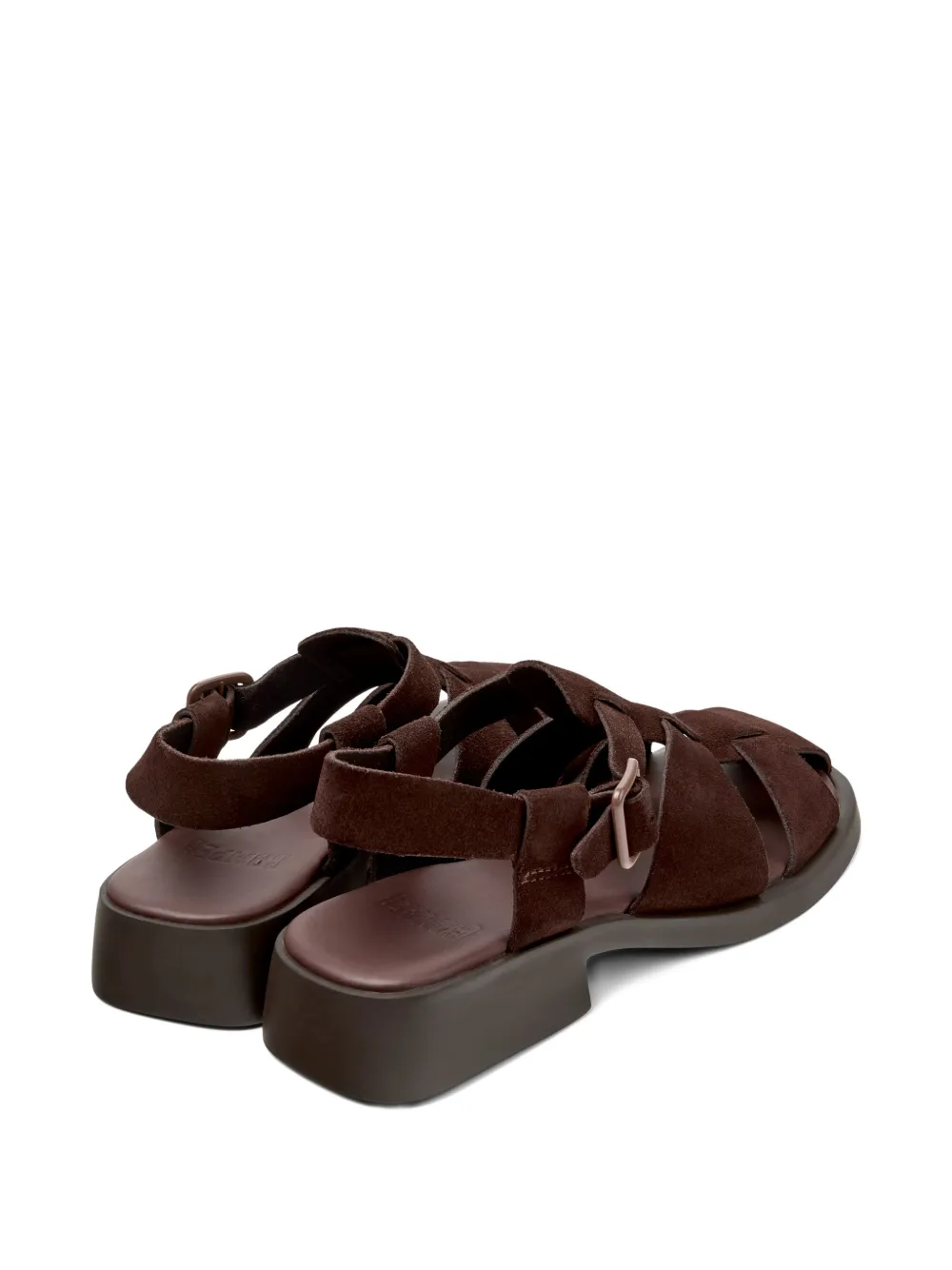 Camper Dana geweven sandalen met gesp Bruin