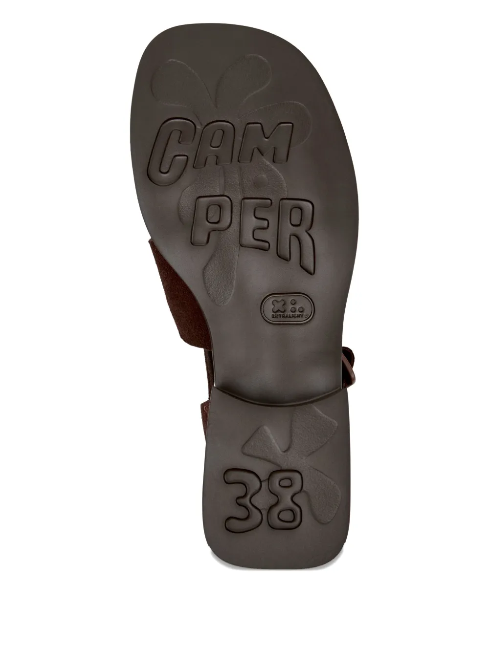 Camper Dana geweven sandalen met gesp Bruin