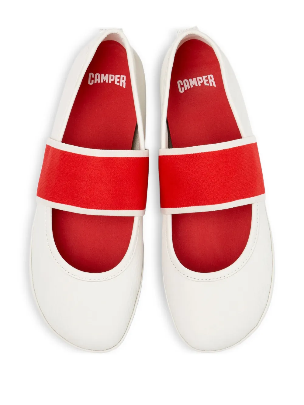 Camper Right Nina ballerina's met bandje Wit