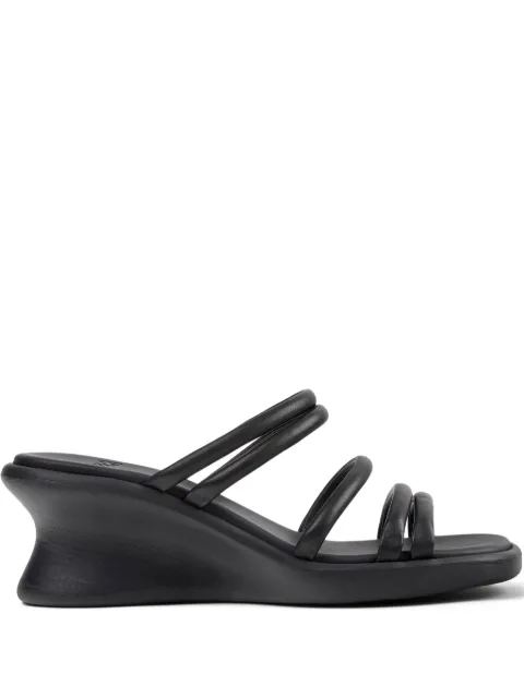 Camper strap-detail wedge sandals