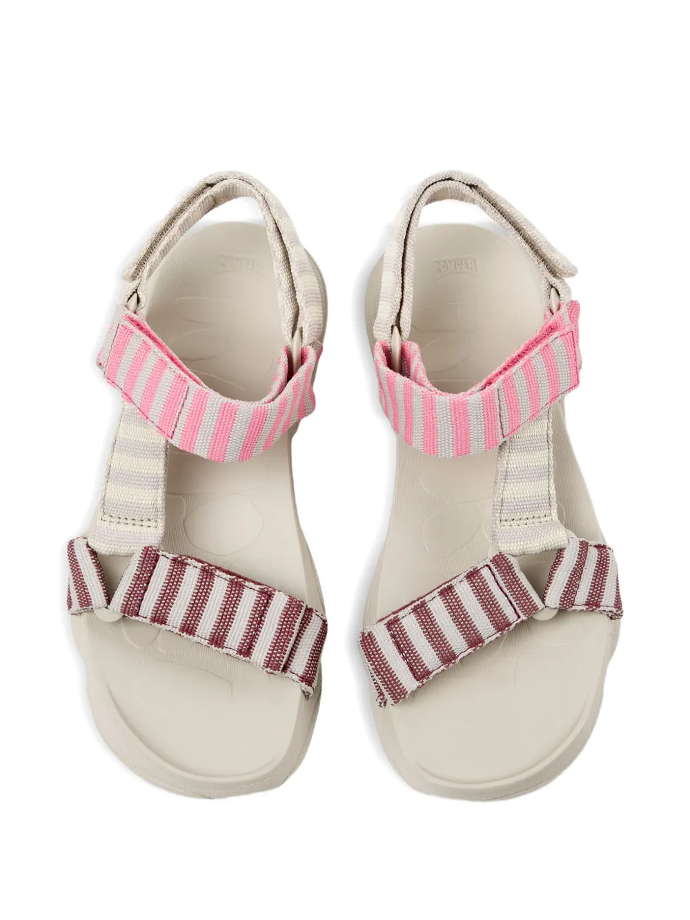 Camper Karst gestreepte sandalen Grijs