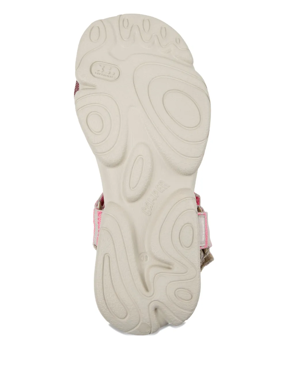 Camper Karst gestreepte sandalen Grijs