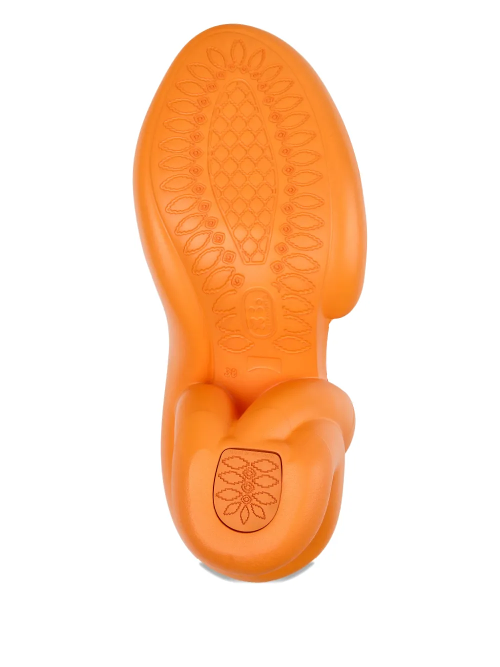 Camper Kobarah sandalen met open neus en hak Oranje