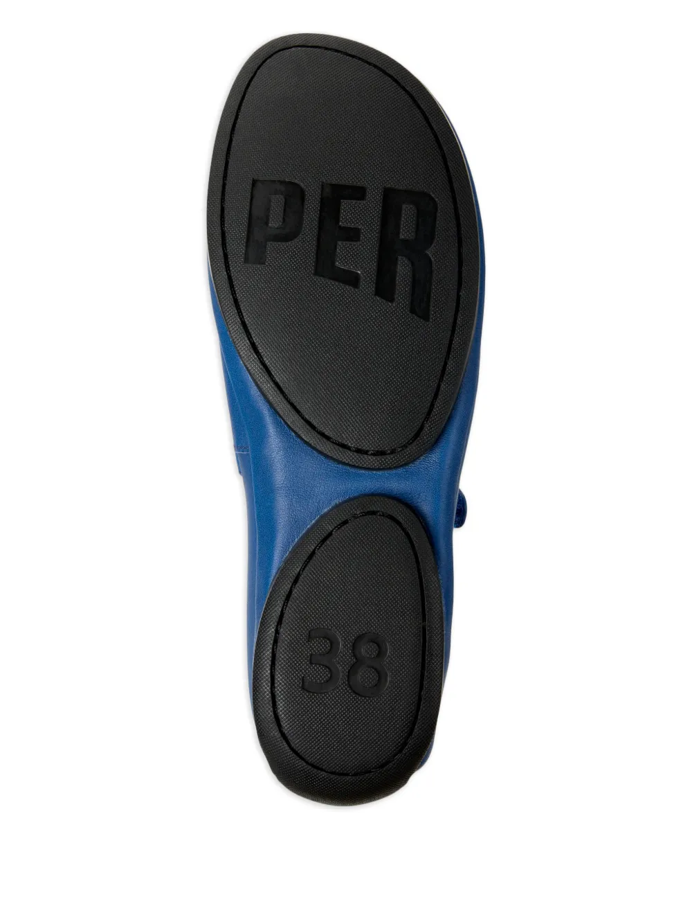 Camper Right Nina leren ballerina's met bandje Blauw