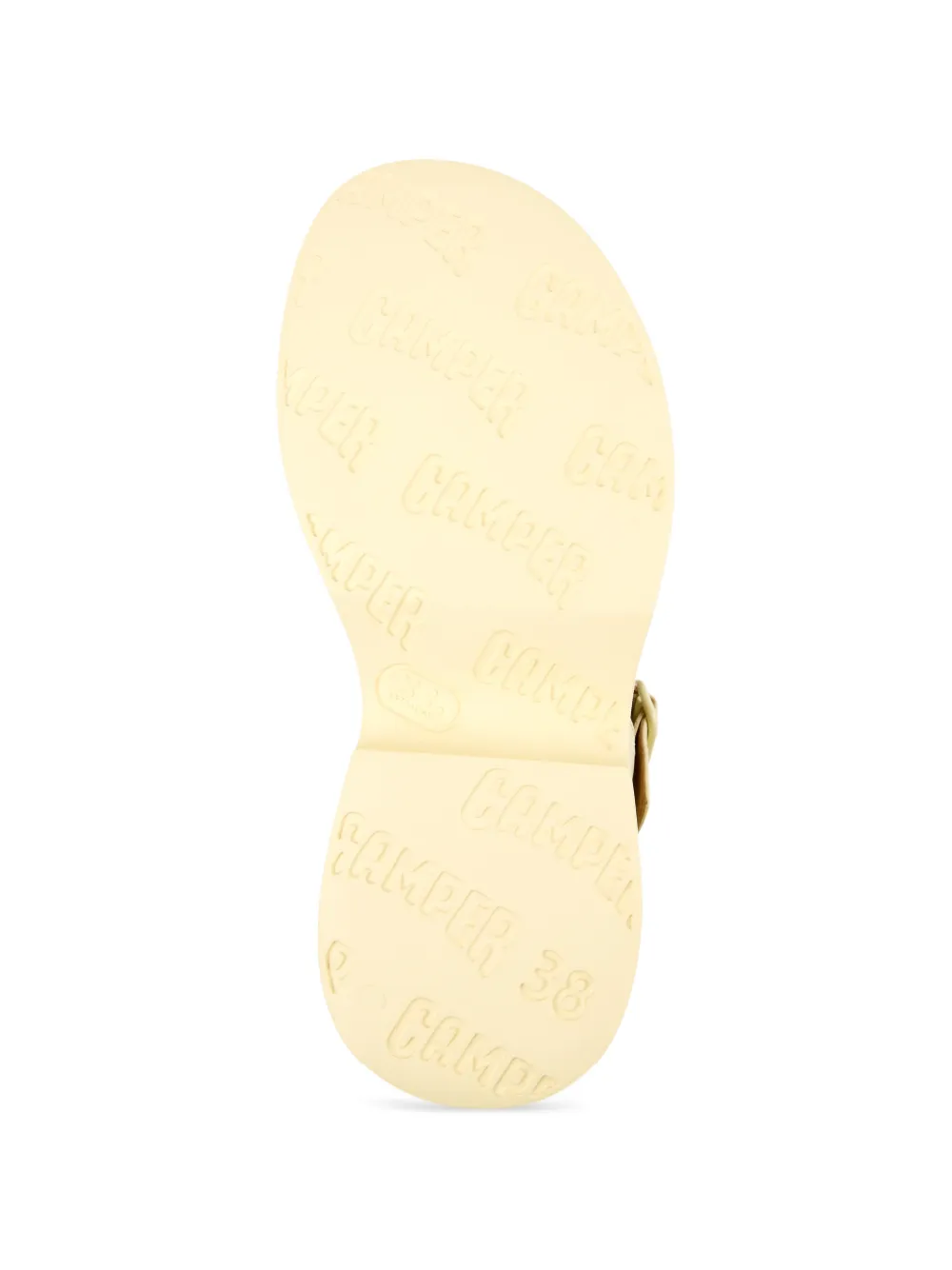 Camper Tasha leren sandalen met gesp Geel