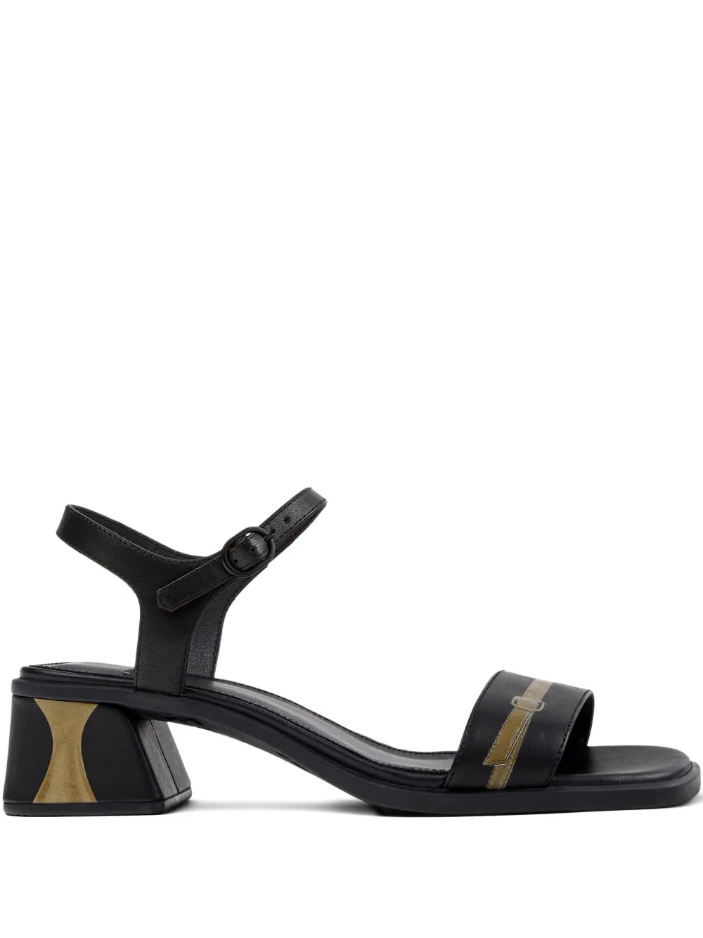 Camper Kora Block-heel Strap Sandals In Black