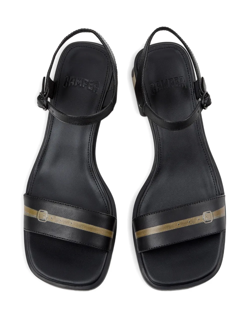 Camper Kora sandalen met blokhak Zwart