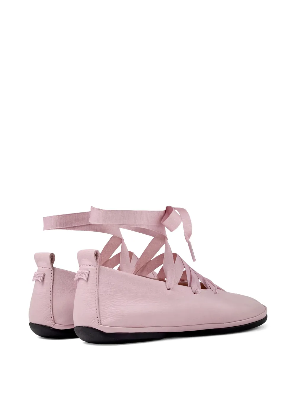 Camper Right Nina ballerina's met veters Roze
