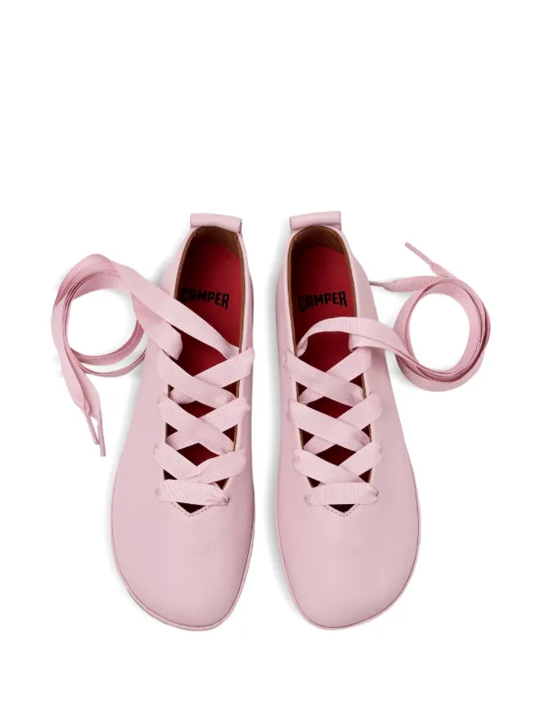 Camper Right Nina lace-up Ballet Flats | Pink | FARFETCH CA