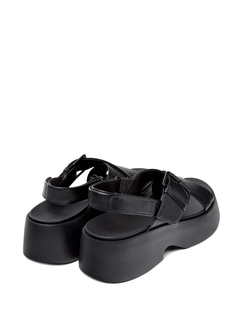 Camper Tasha sandalen met gespbandjes Zwart