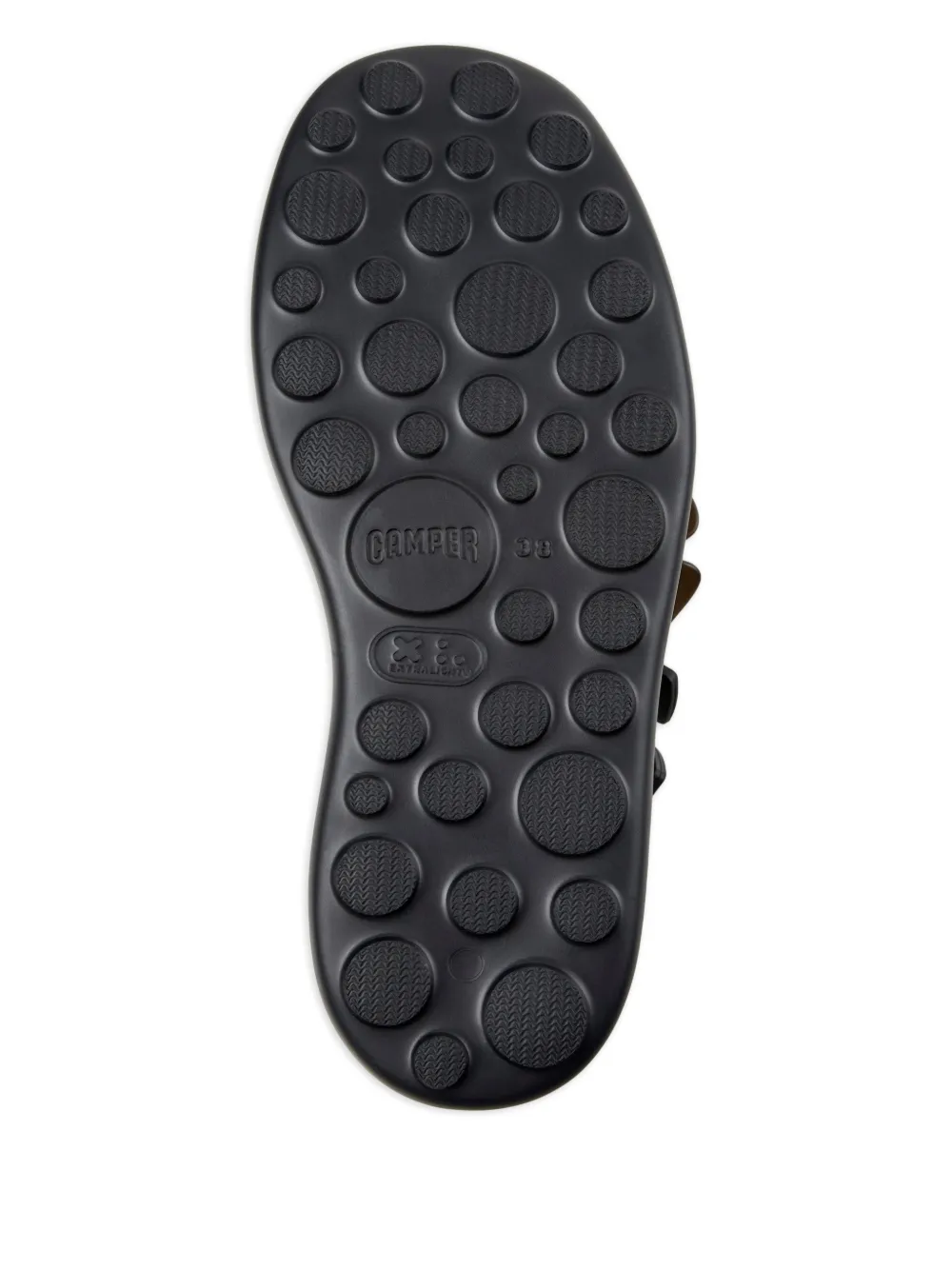 Camper Twins sandalen met klittenband en bloemdetail Zwart