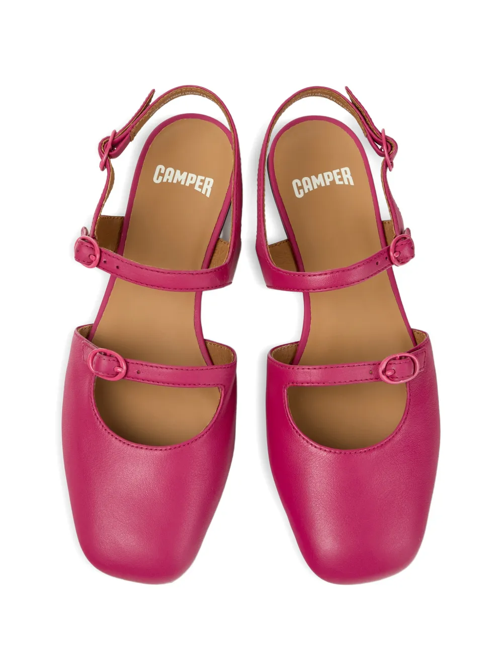 Camper Casi Myra leren sandalen met gesp Roze